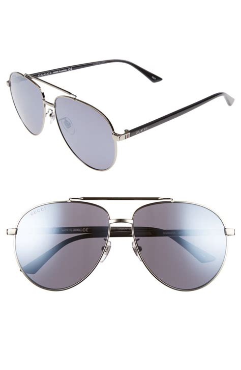 gucci 61mm navigator sunglasses|Gucci foldable aviator sunglasses.